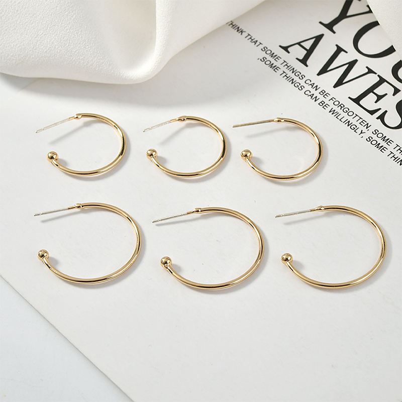 镀18k金色925银针耳环饰品材料