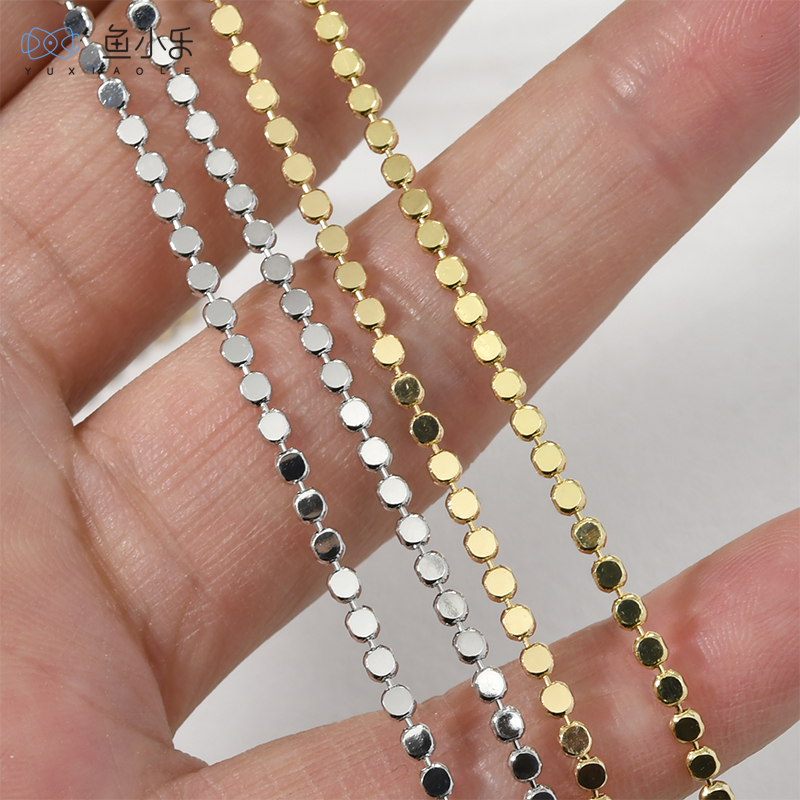 扁珠链铜镀diy收尾链条