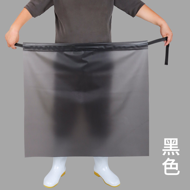 TPU环保无味防水防油围腰耐低温防冻厨房食堂洗碗半截围裙