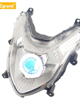 丽梦大灯改装透镜 QS125T-7 7A双光升级led天使魔眼车头灯总成