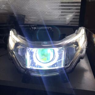 适用于本田ncr125大灯 改装LED双光透镜调色天使恶魔眼总成
