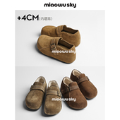 喵唔 棉鞋 天空4cm增高足弓支撑加绒刺绣复古勃肯鞋 女包跟拖鞋