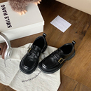 女一脚蹬单鞋 肌理感英伦风通勤百搭气质乐福鞋 天空2025新款 喵唔