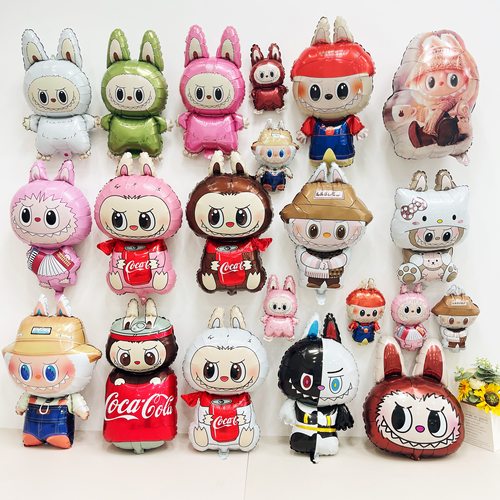 拉布布铝膜气球儿童卡通生日节日布置房间装饰充氦气可飘空气球