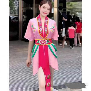 小九妹新款越剧黄梅戏花旦戏服新款黄梅戏演出服戏曲戏剧丫鬟马甲