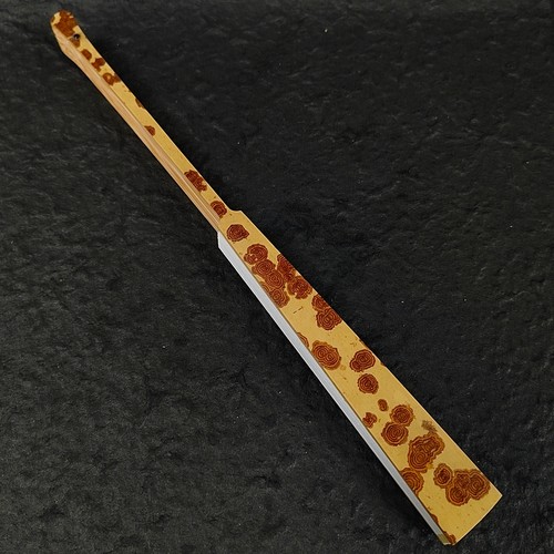 一物一拍8.5寸2.5口11方老料红湘妃铲子折扇董德明制扇竹师傅雅集