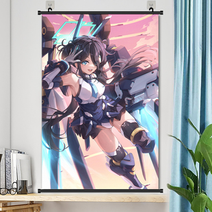 碧蓝档案爱丽丝临战卷轴挂画二次元周边竖版装饰画来图定制礼物