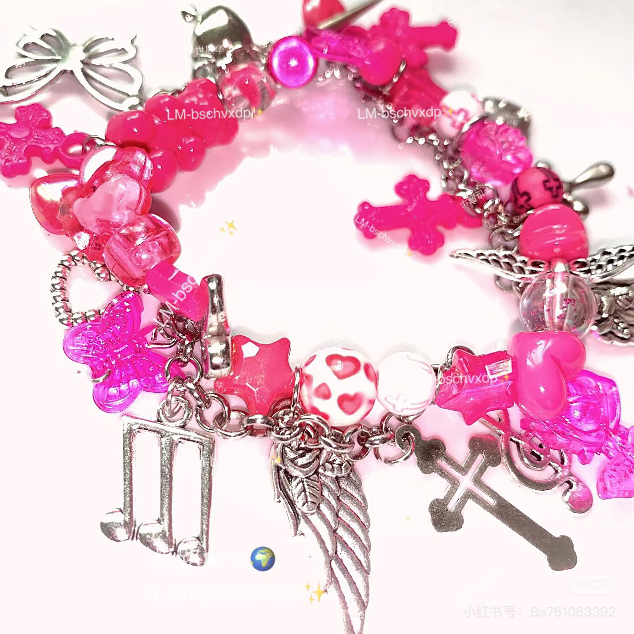 梦核呲甜亚文化手作Lolita糖果原创自制粉色y2k辣妹涉谷手链字母,饰品/流行首饰/时尚饰品新,手链,淘宝优惠券,粉丝福利购,淘宝优惠卷