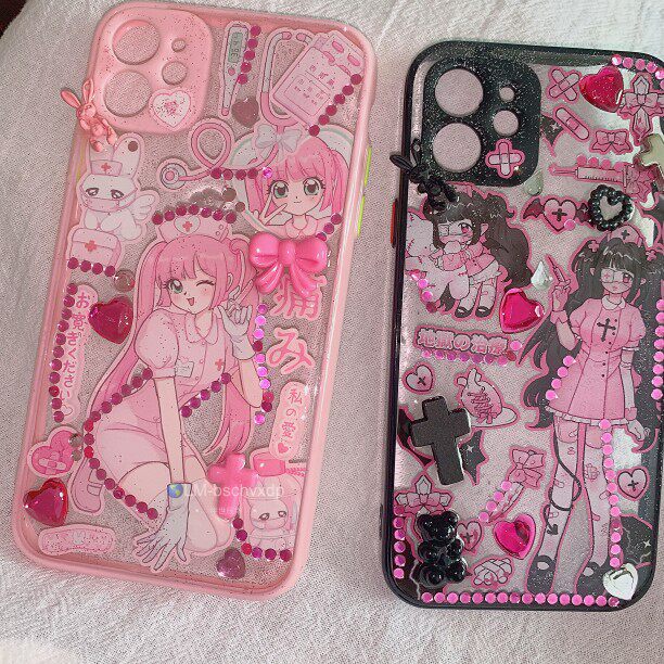 咕卡domi千禧y2k加工哥特朋克壳diy加工等ins甜酷少女人物手机壳