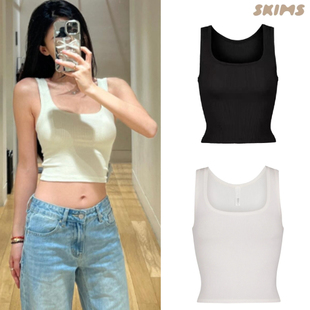 正品SKIMS卡戴珊香秀同款性感无袖吊带背心辣妹运动修身弹力上衣