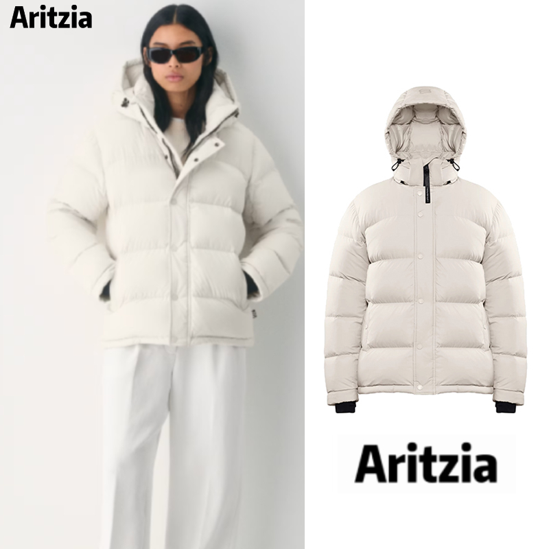 Aritzia羽绒服正品连帽面包服