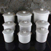 天际炖盅内胆陶瓷配件燕窝盅隔水炖盖子迷你陶瓷汤盅陶瓷盖子炖罐