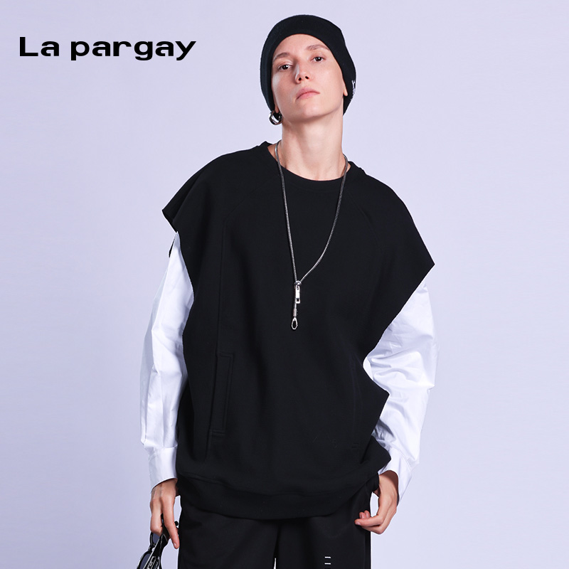 Lapargay拼接假两件卫衣