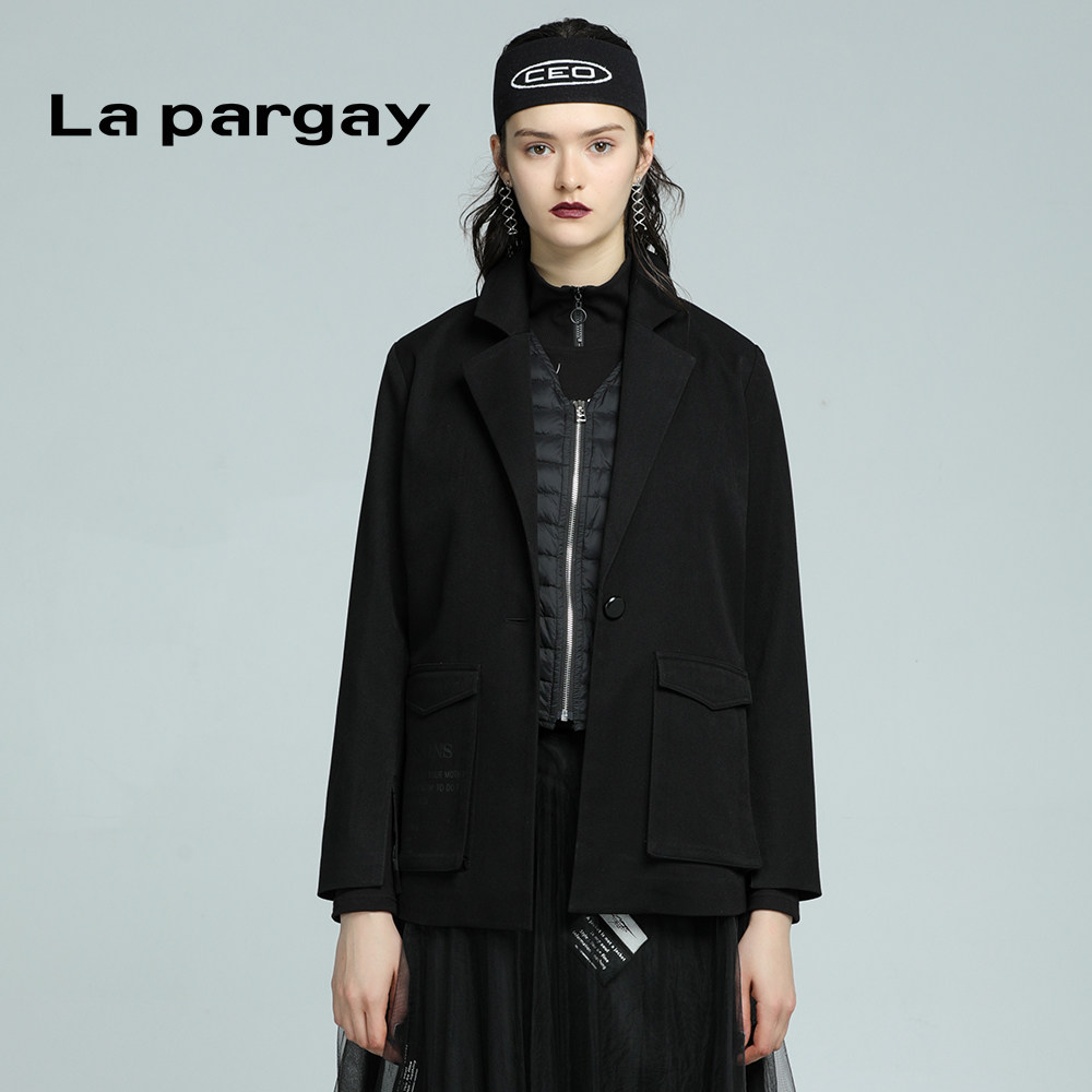 黑色长袖小西装Lapargay