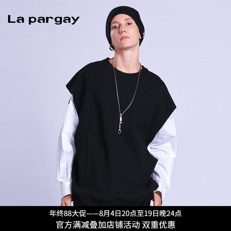 Lapargay拼接假两件卫衣