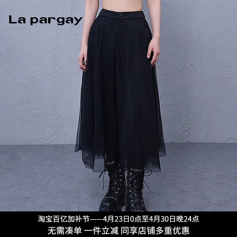 纳帕佳高腰长裤紧身裤2024春夏新款女式黑色个性时尚休闲百搭裤子