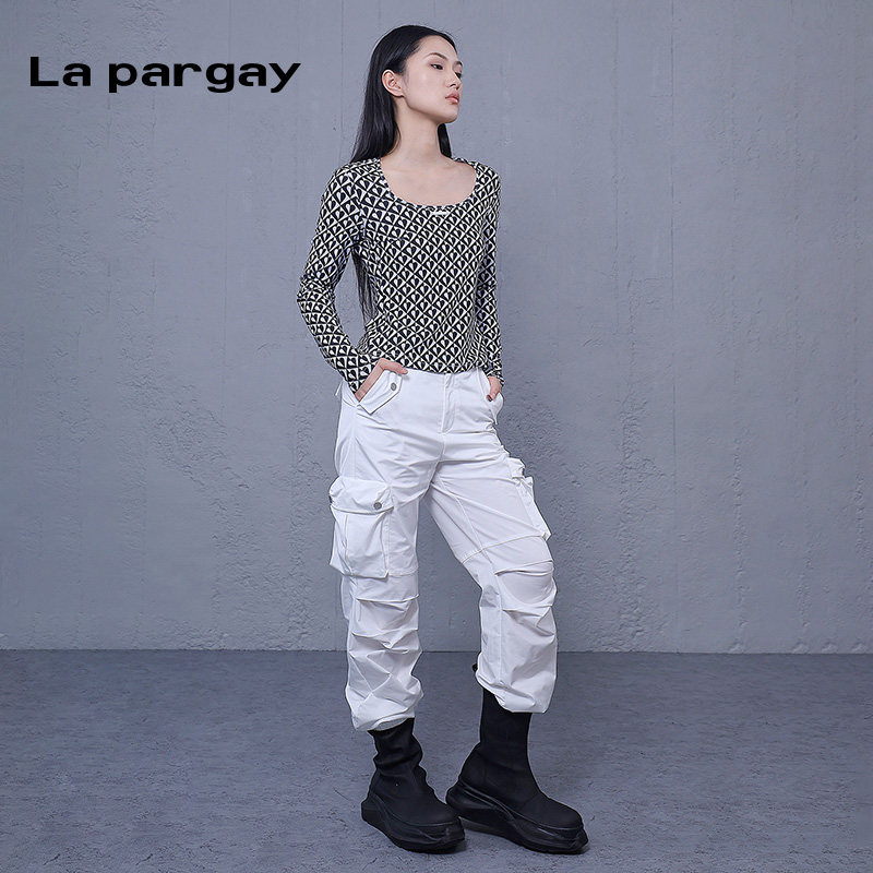 lapargay长袖街头修身T恤