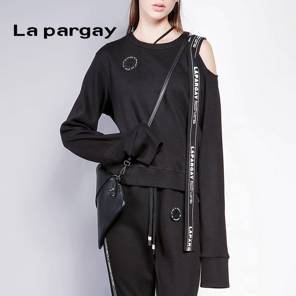 不对称露肩袖卫衣LaPargay