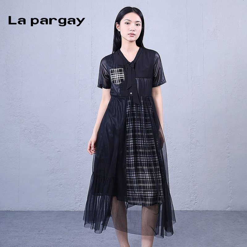 Lapargay格子连衣裙女