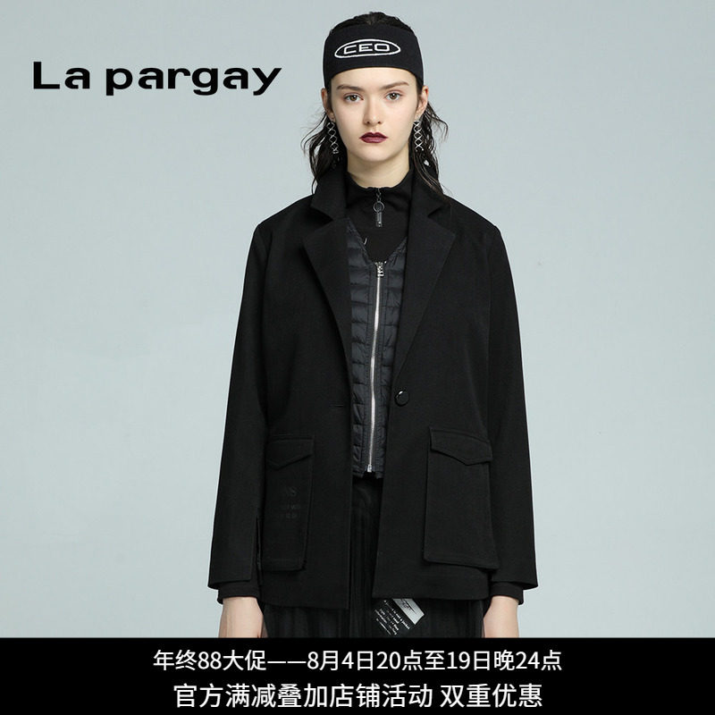 黑色长袖小西装Lapargay