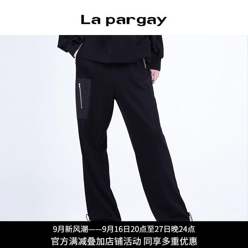 纳帕佳街头风宽松不对称直筒裤