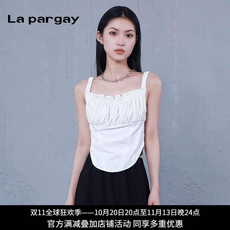 纳帕佳甜美木耳边显瘦吊带背心