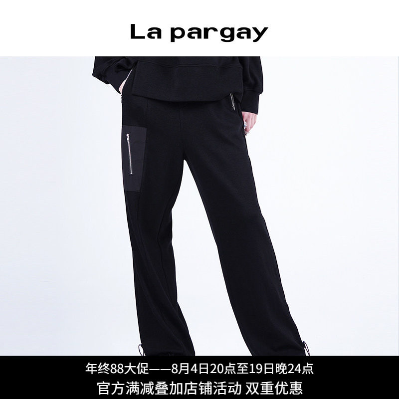 纳帕佳街头风宽松不对称直筒裤