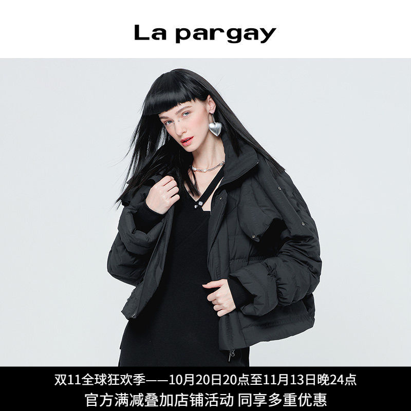 纳帕佳短款立领80鸭绒羽绒服女