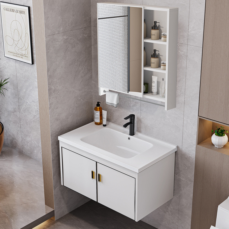 德国进口简约浴室柜陶瓷一体盆洗