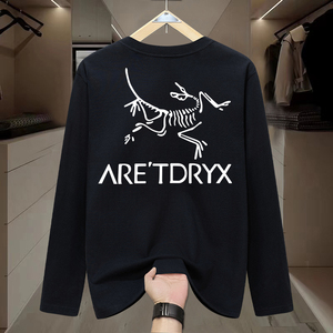 2024秋冬季男士圆领T恤鸟家纯棉长袖重磅双纱精梳320g潮牌打底衫