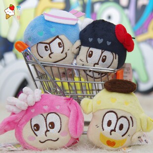 日单三丽鸥阿松变身美乐蒂KT猫おそ松くん毛绒玩具挂件包包挂饰女