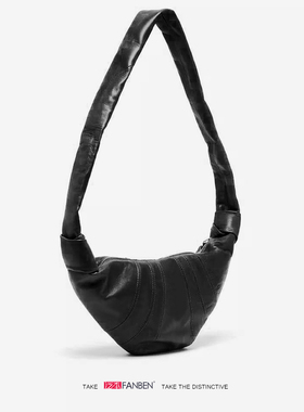 HIATUS男女同款斜挎包胸包腰包饺子包秀款牛角形Small Bum Bag包