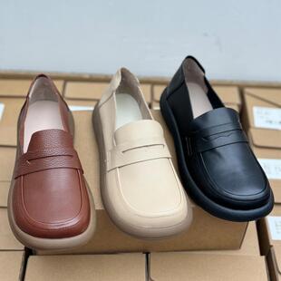 女鞋真皮乐福鞋2025新款春秋复古风jk玛丽珍鞋厚底增高通勤小皮鞋