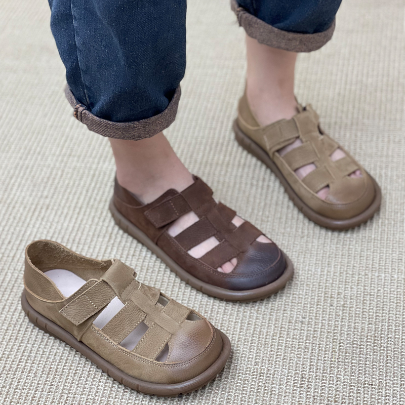 丑乐罗马凉鞋手工真皮