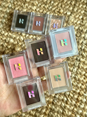 韩国holika单色眼影盘卧蚕盘腮红黑色土豆泥眼线膏下至色珠光哑光