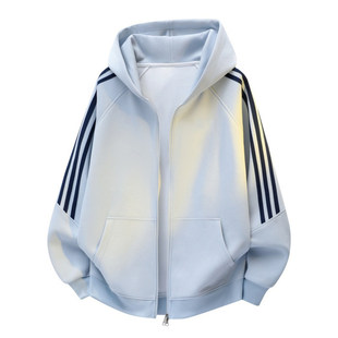 【一折专区】奥特莱斯丨品牌撤柜秀禾服丨情侣连帽三条杠卫衣外套