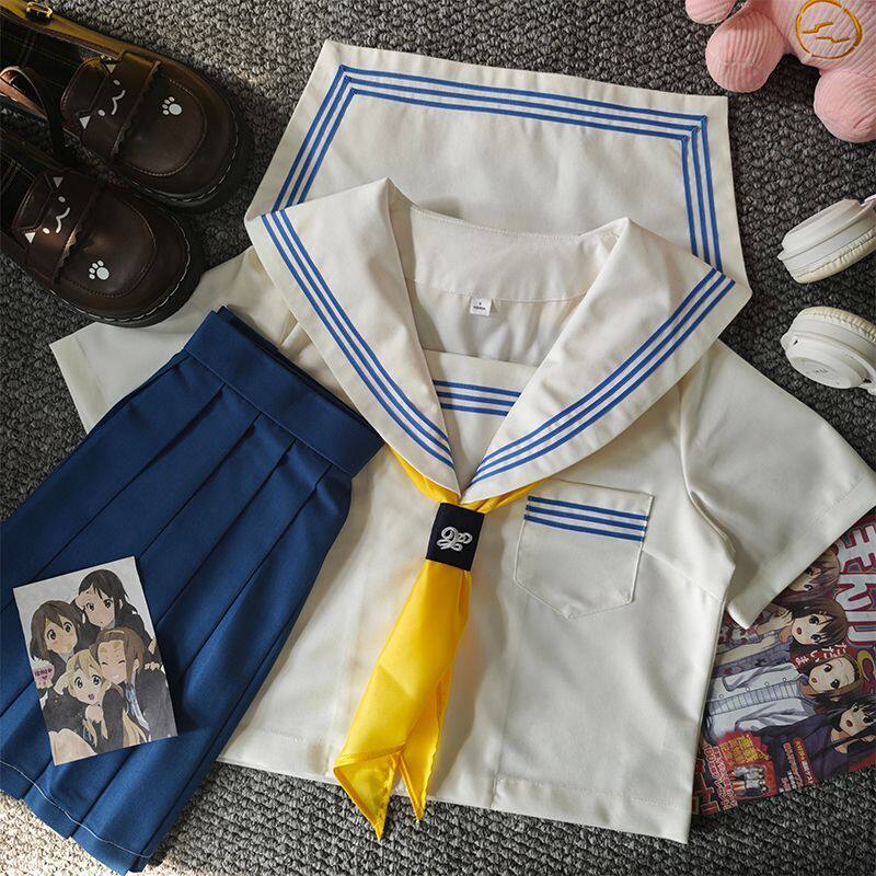 【双子座原创】水手服女jk制服套装海军领学院风白领蓝三本基础款