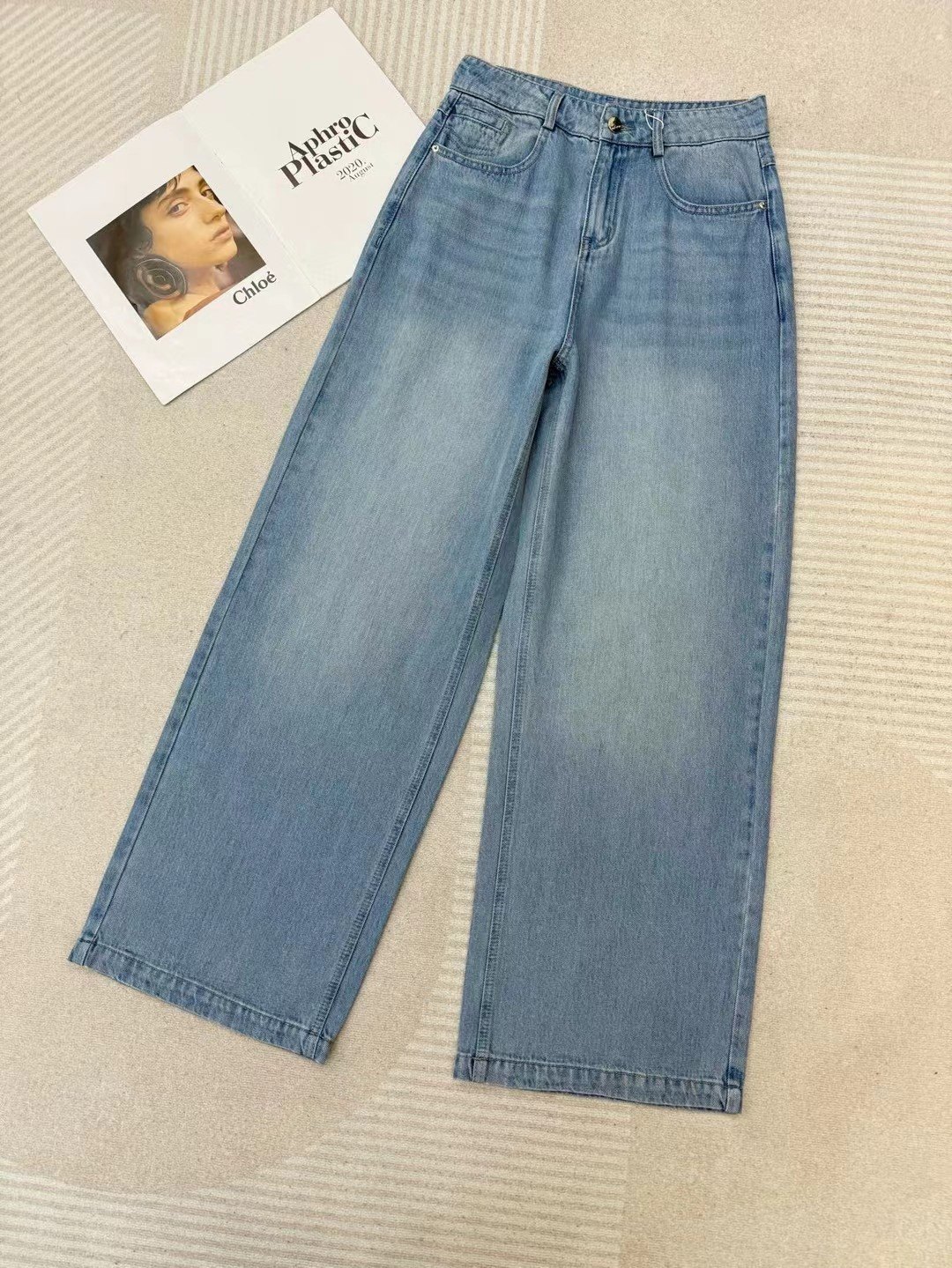 2026早春新款韩版时尚百搭显瘦高腰直筒牛仔裤女,女装/女士精品,皮裤,淘宝优惠券,粉丝福利购,淘宝优惠卷