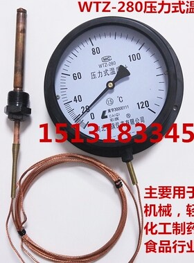 直销红旗WTZ WTQ280压力式温度计锅炉水温油温远传蒸气指针温度表