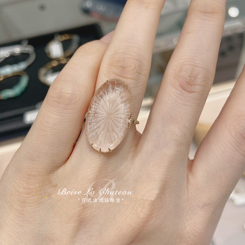 水中细语agete冰晶漂浮花朵戒指