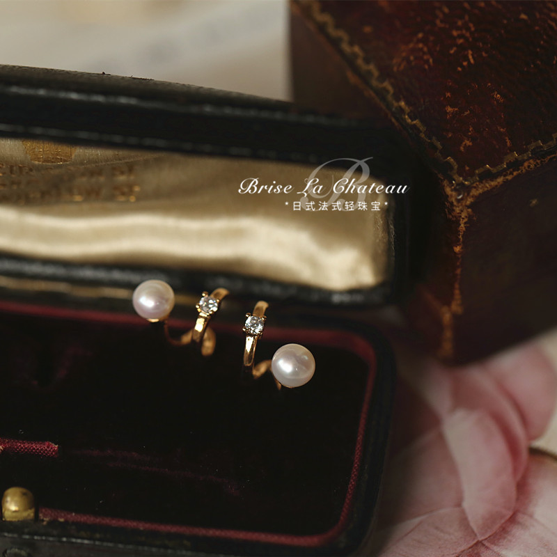 交错设计感轻奢风天然淡水珍珠