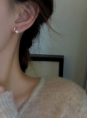 交错的星 施家珍珠版 设计感温柔珍珠耳钉耳环女生礼物轻奢日常