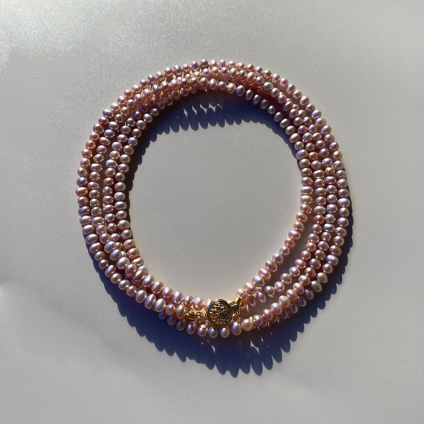 【禧盛】天然淡水珍珠项链女款 粉紫色蔷薇扣精致秋冬长款毛衣链,珠宝/钻石/翡翠,颈饰,淘宝优惠券,粉丝福利购,淘宝优惠卷