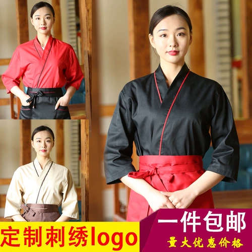 Корейская японская кухня одежда японская рабочая одежда суши кимоно -ресторан кухня рабочая одея