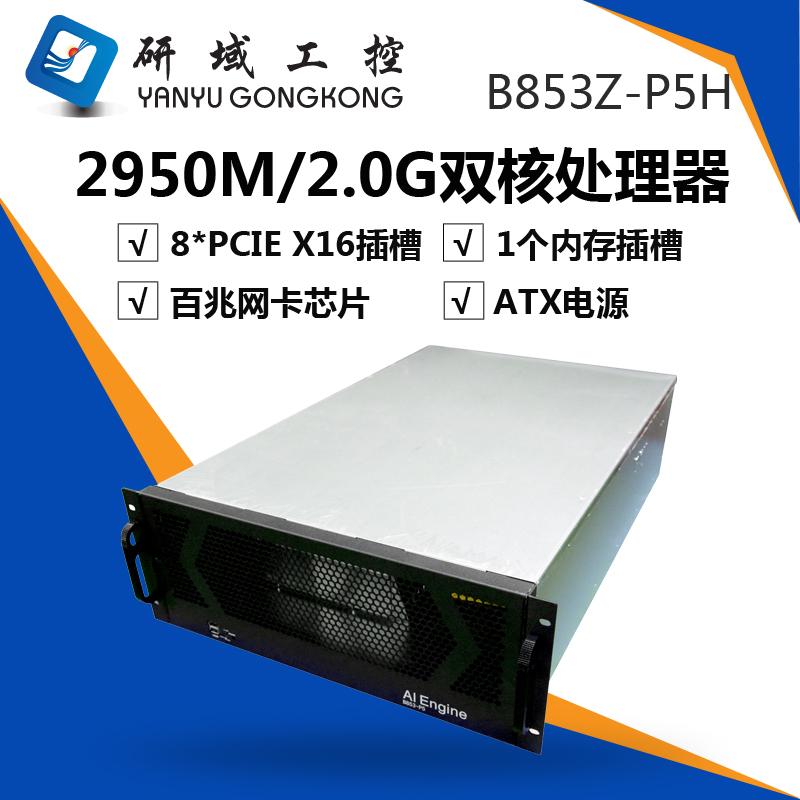 研域工控赛扬2950M机架式服务器主机数据库监控8个PCIE X1