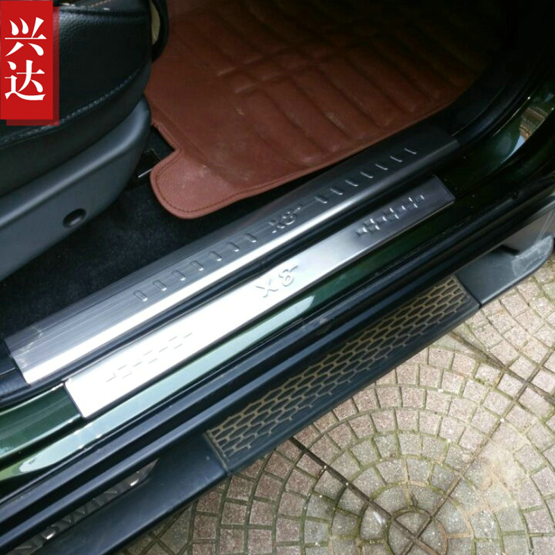 适用于2012-18款江铃陆风X8专用不锈钢迎宾踏板LANDWIND X8门槛条