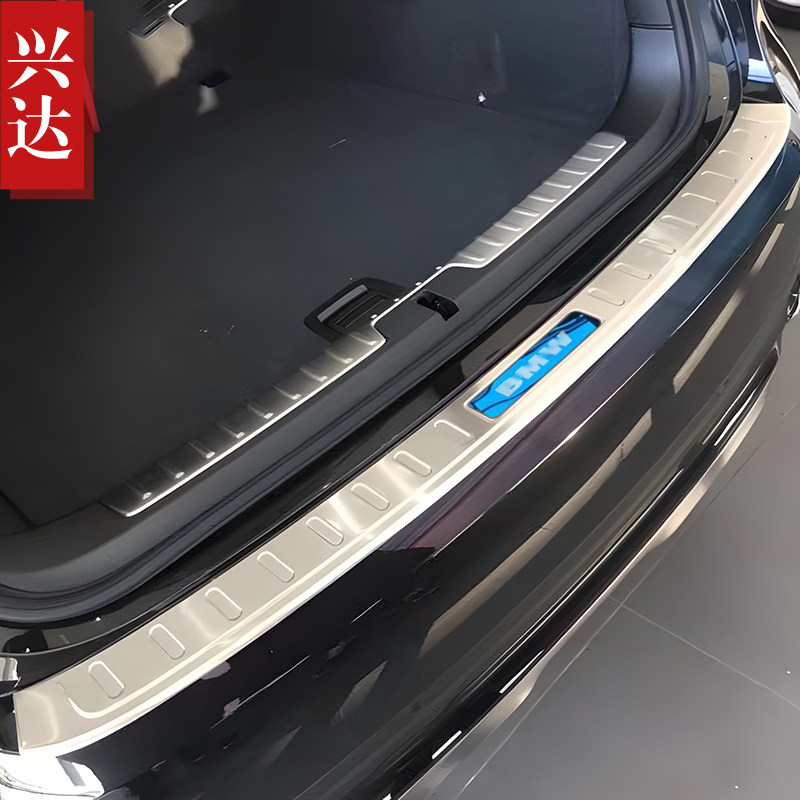 适用于2015-19款宝马X6专用不锈钢后备箱保险杠踏板 BMW X6后护板