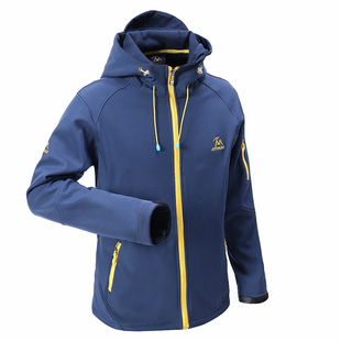 定制户外抓绒软壳衣加厚风衣男女连帽外套秋冬款 摇粒绒冲锋衣大码