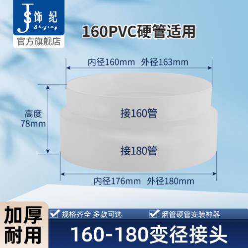 抽油烟机排烟管转换接头180转160