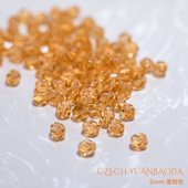 6mm火磨珠50颗 蜜柑捷克进口水晶火光枣珠diy发簪琉璃水晶HM6120